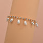 Fashion Rhinestone Anklet Summer Simple Imitation Pearl Pendant Anklet Jewelry