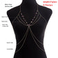 Jewelry ins exaggerated turquoise tassel chain summer body chain beach sexy metal hanging neck chest