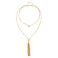 Fashion Sexy Tassel Chain Chest Chain Necklace Female Personality Inlaid Rhinestone Ball Chain Clavicle Necklace