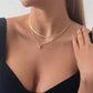 N8251 Personality Bubble Bead Pendant Chain Simple Double Layer Snake Bone Chain Necklace Creative Diamond Temperament Necklace