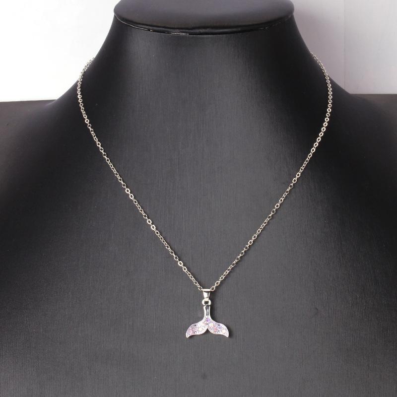 Diamond-encrusted mermaid ins light luxury necklace high-end temperament sweater chain fashion simple girly necklace