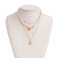 Jewelry ins five-pointed star zircon tassel simple all-match multi-layer necklace collarbone chain female
