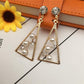 Geometric diamond-studded pearl stud earrings triangular earrings popular earrings stall