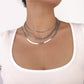 N123 Jewelry Simple Metal Retro Chain Necklace Fashion Creative Snake Bone Chain Necklace