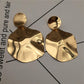 Simple Fashion Fold Shiny Stud Earrings Carnival Party Earrings Earrings Floor Stall Jewelry