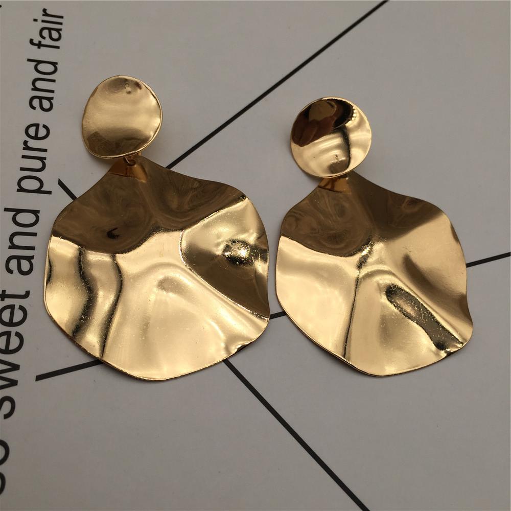 Simple Fashion Fold Shiny Stud Earrings Carnival Party Earrings Earrings Floor Stall Jewelry