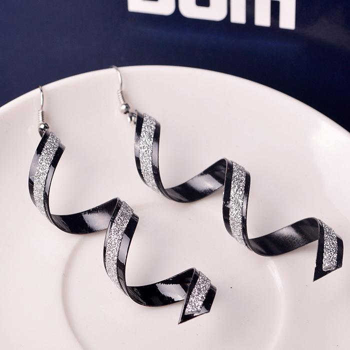 Long Fashion Earrings Frosted Spiral Earrings Earrings Accessories Jewelry