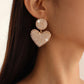 E129 Exaggerated night earrings full of diamonds love personality geometric earrings retro temperament light luxury earrings