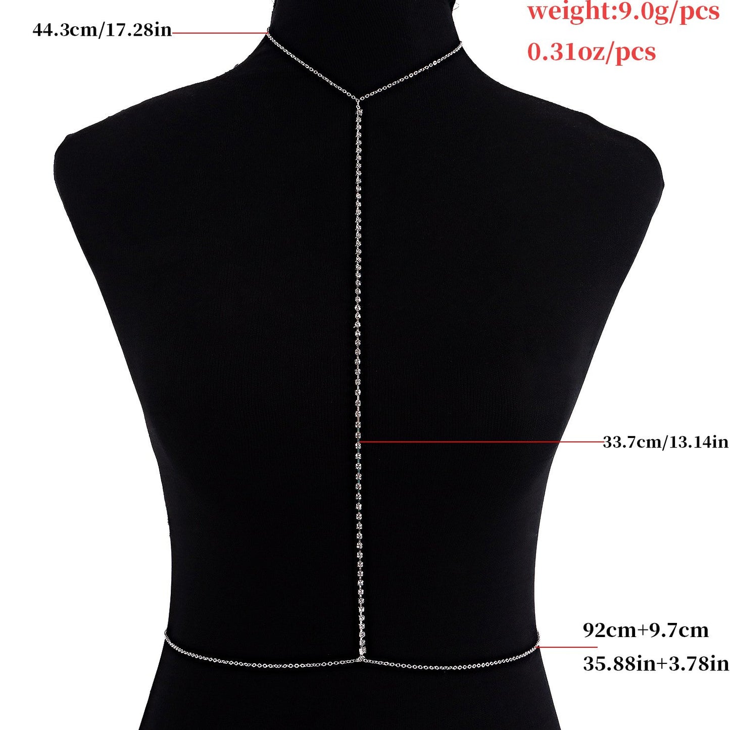 Jewelry Simple Sexy Fashion Casual Body Clothing Chain Exaggerated Trend Diamond Body Chain Female