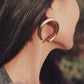 Jewelry Simple Punk Exaggerated Crescent Earrings Female Personality Retro Metal Hollow Earrings