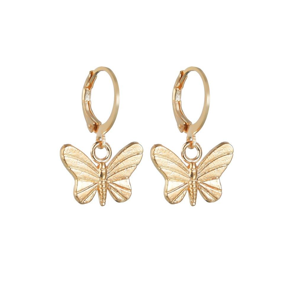 Accessories Retro Butterfly Earrings Female Personality High Cold Alloy Insect Earrings