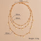 Fashionable and simple multi-element combination with stars, sequins and multi-layered street photography necklaces