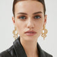 E1766 Personality Exaggerated Snake Earrings Metal Irregular Earrings Retro Punk Street Earrings