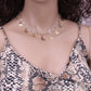 Jewelry Temperament Short Stitching Heart-shaped Necklace Women's Simple Tassel Butterfly Diamond Mixed Necklace
