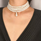Jewelry Personality Versatile Geometric Beaded Necklace Simple Multi-layer Shaped Pearl Pendant Necklace Women