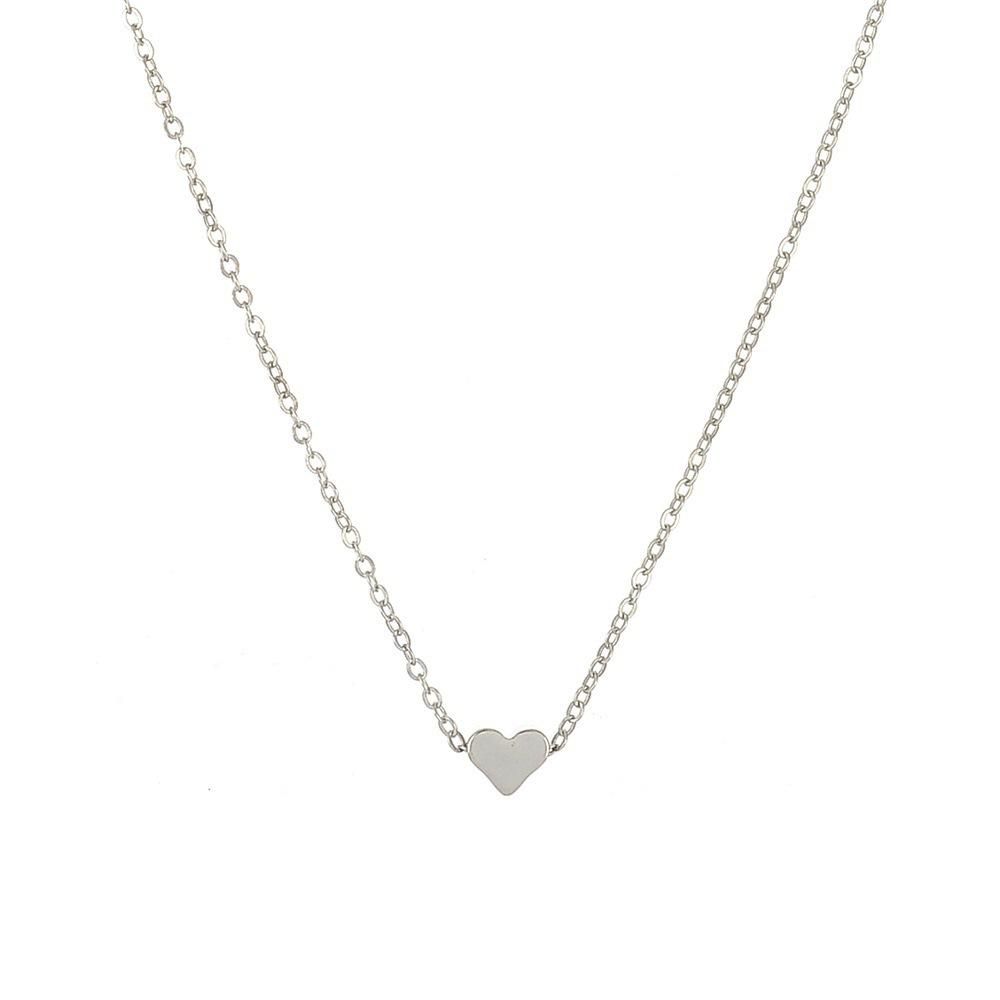 Simple Peach Heart Necklace Ladies Elegant Temperament Love Necklace Clavicle Chain Retail