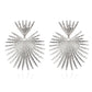 Jewelry personality simple fan-shaped exaggerated tassel geometric earrings retro temperament heart-shaped earrings for women