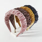 F4994 autumn and winter velvet folds simple headband French retro geometric net red high skull headband