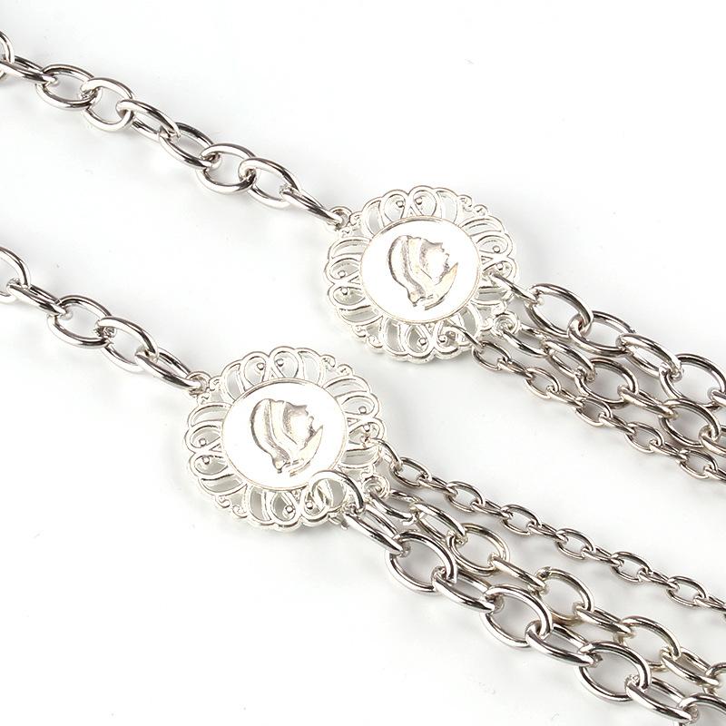 Punk fashion ins jewelry men and women trend hip-hop metal jeans chain beauty head decoration