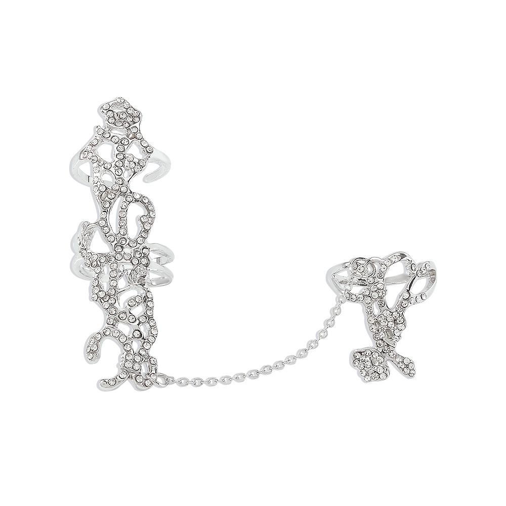 R746 Jewelry Personality Diamond Hollow One-Piece Ring Fashion Exaggerated Creative Ring Female