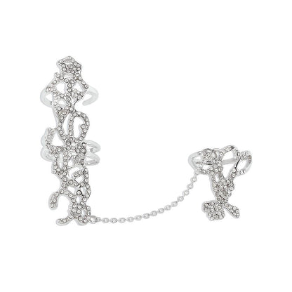 R746 Jewelry Personality Diamond Hollow One-Piece Ring Fashion Exaggerated Creative Ring Female