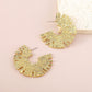 E194 Exaggerated metal C-shaped earrings ZA personality geometric heavy texture retro simple earrings
