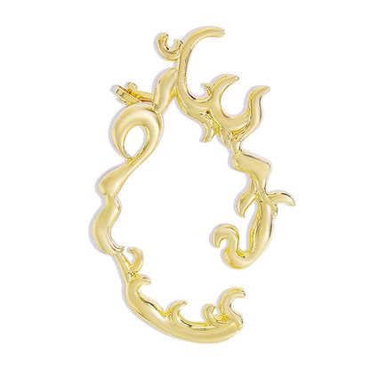 E1299 Earrings Frosty Creative Design Earrings Simple Metal Geometric Fashion Earrings