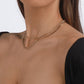 N143 Personality niche fashion hipster geometric stacked necklace micro-inlaid chain creative necklace female