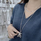 Explosive INS niche design titanium steel sweater chain personality simple and versatile bear print necklace