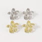 E1863 Irregular Simple Metal Flower Earrings Temperament Elegant Literary Retro Design Earrings