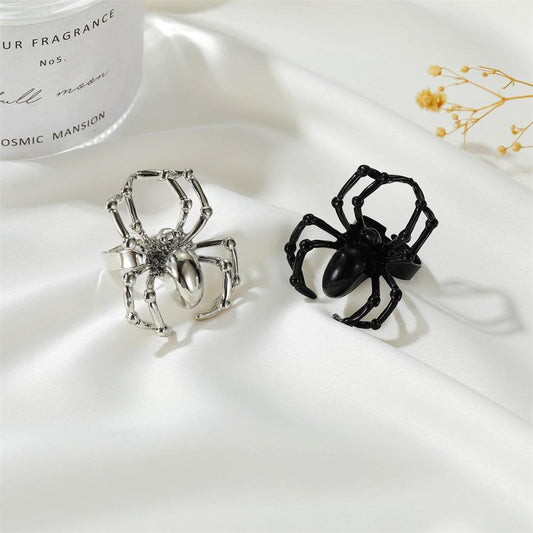 Simulation spider ring Halloween props ring ghost festival spoof tricky toy gothic jewelry