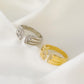 ins simple butterfly ring female fashion temperament micro-inlaid zircon metal opening index finger ring personality ring