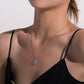Jewelry micro-inlaid blue fantasy planet pendant necklace women's fashion full diamond temperament simple necklace