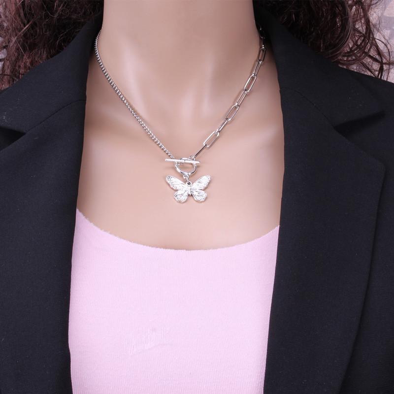 Jewelry niche retro butterfly necklace female amazo direct supply