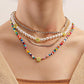 Jewelry Trend Imitation Baroque Pearl Smile Necklace Female Simple Cold Diamond Clavicle Chain Accessories