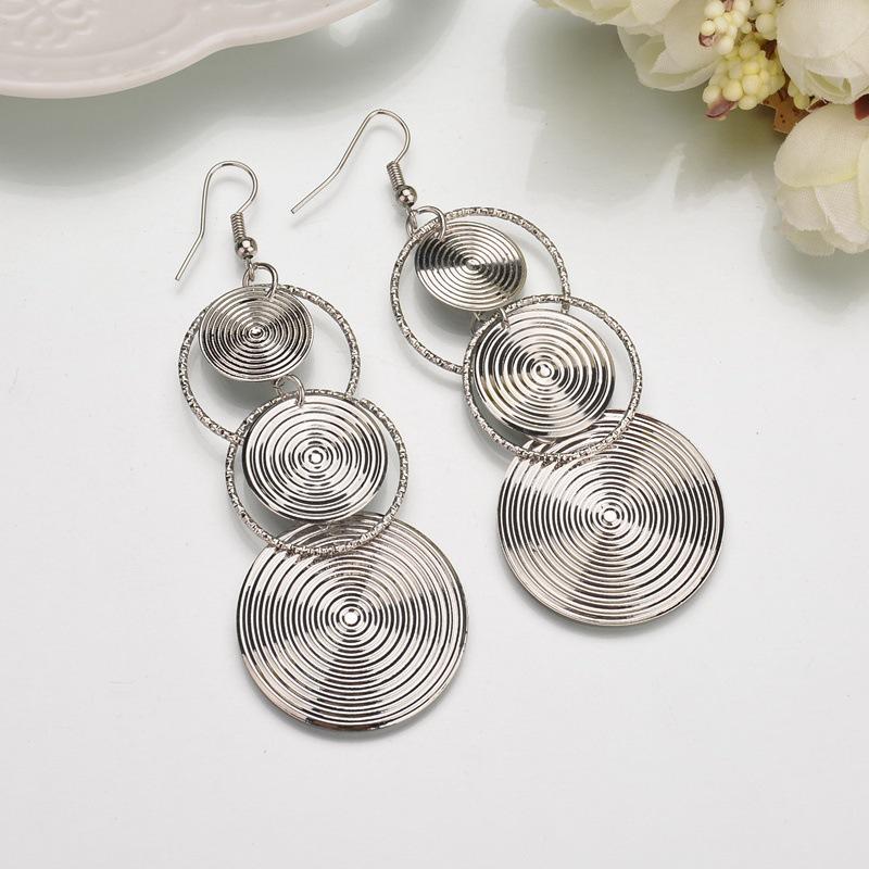 Temperament female circle long fashion earrings exaggerated earrings earhook earrings