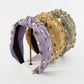 F221 wide-brimmed fabric headband fashion stained glass diamond knotted headband versatile hair accessories