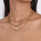 N162 Jewelry exaggerated multi-layer chain punk necklace niche indifferent love necklace