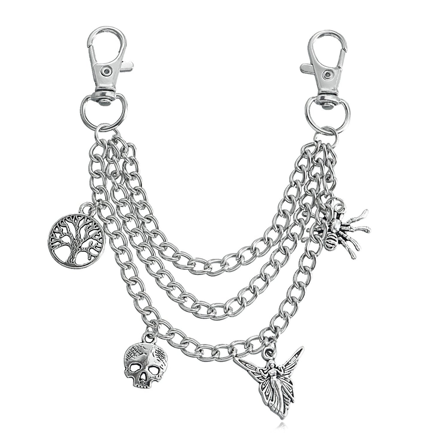 Jewelry fashion sports tree of life metal shoe chain accessories non-fading ins cool shoe accessories