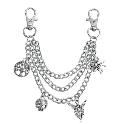 Jewelry fashion sports tree of life metal shoe chain accessories non-fading ins cool shoe accessories