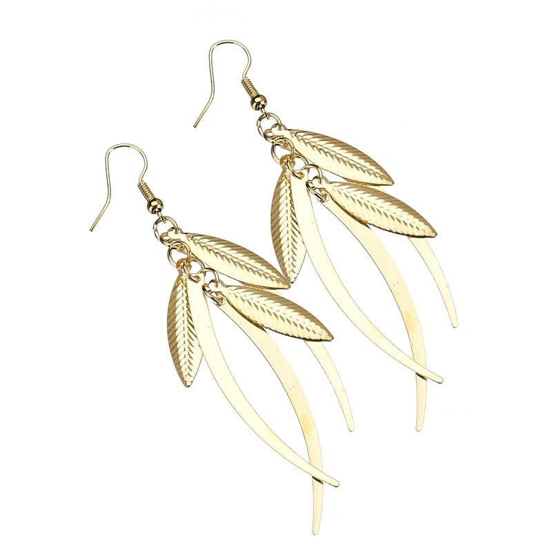 Vintage earringsCreative alloy leaf earringsPersonalized earrings