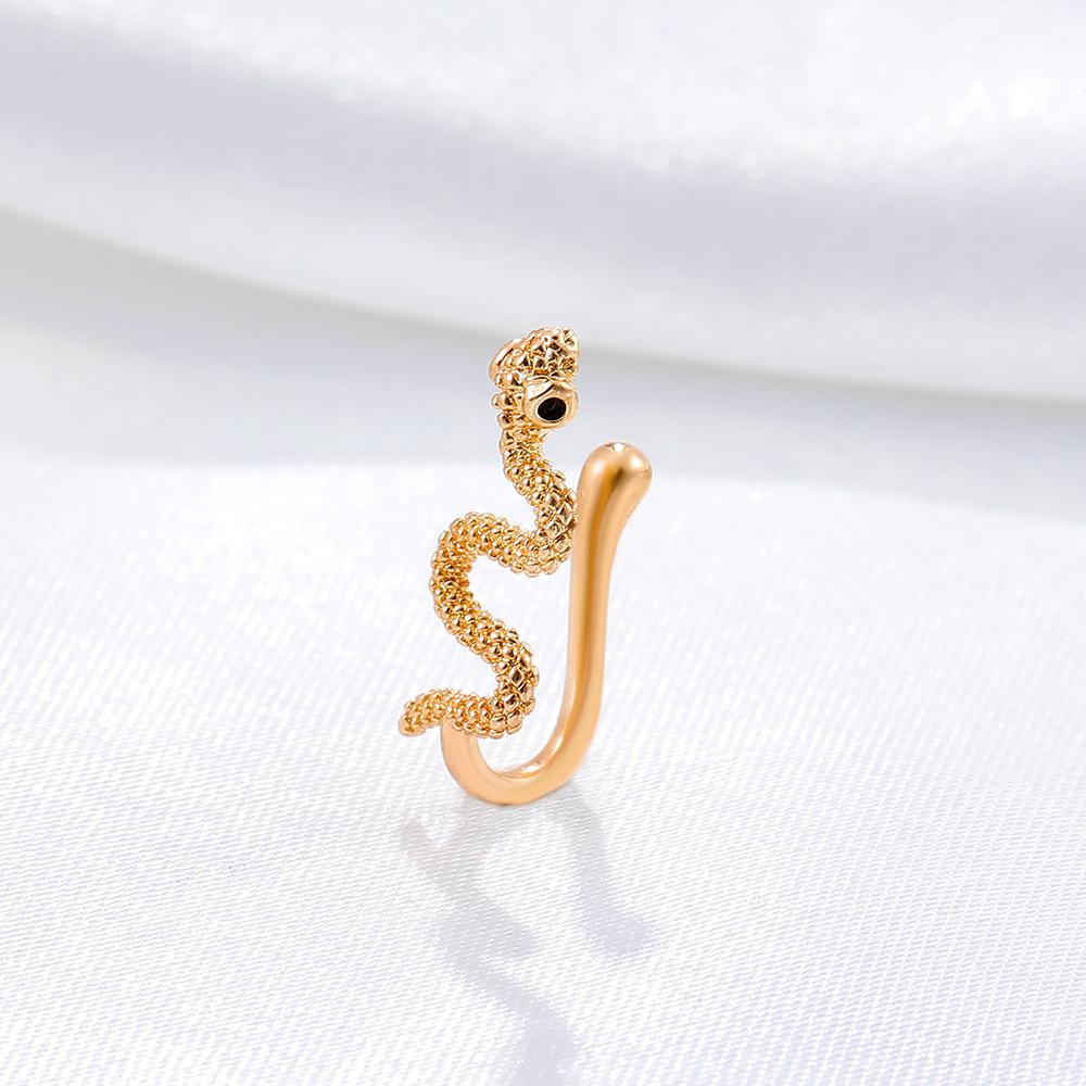 African metal non-perforated U-shaped nose clip snake-shaped false nose nail nose ring piercing jewelry for men and women