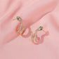 Creative Earrings Personality Micro-inlaid Zircon Snake Ear Clip Simple Temperament Snake Winding Stud Earrings