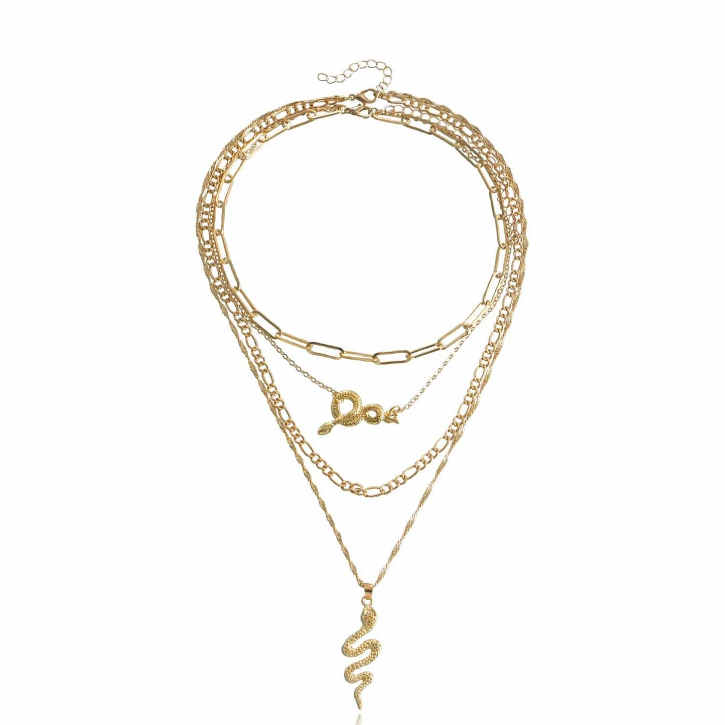 Jewelry retro multi-layer snake-shaped pendant necklace female choker collarbone chain cold necklace