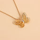 Jewelry trend multi-layer love hollow butterfly necklace female ins niche design sense light luxury