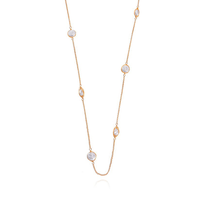 Niche Design Sense Necklace Simple Versatile Temperament Jewelry Imitation Pearl Clavicle Chain Sweater Chain Necklace Female