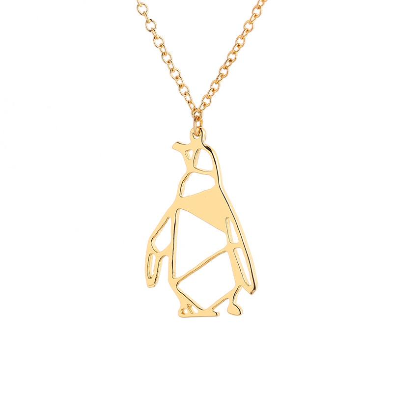 Explosive jewelry hollow penguin necklace female cute cute little penguin pendant clavicle chain