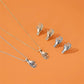 Ins exaggerated palm necklace earrings set fashion temperament simple and chic metal small hand clavicle chain