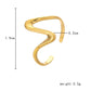 Frosty Stainless Steel Open Wave ECG Adjustable Ring Simple Fashion Irregular Ladies Ring