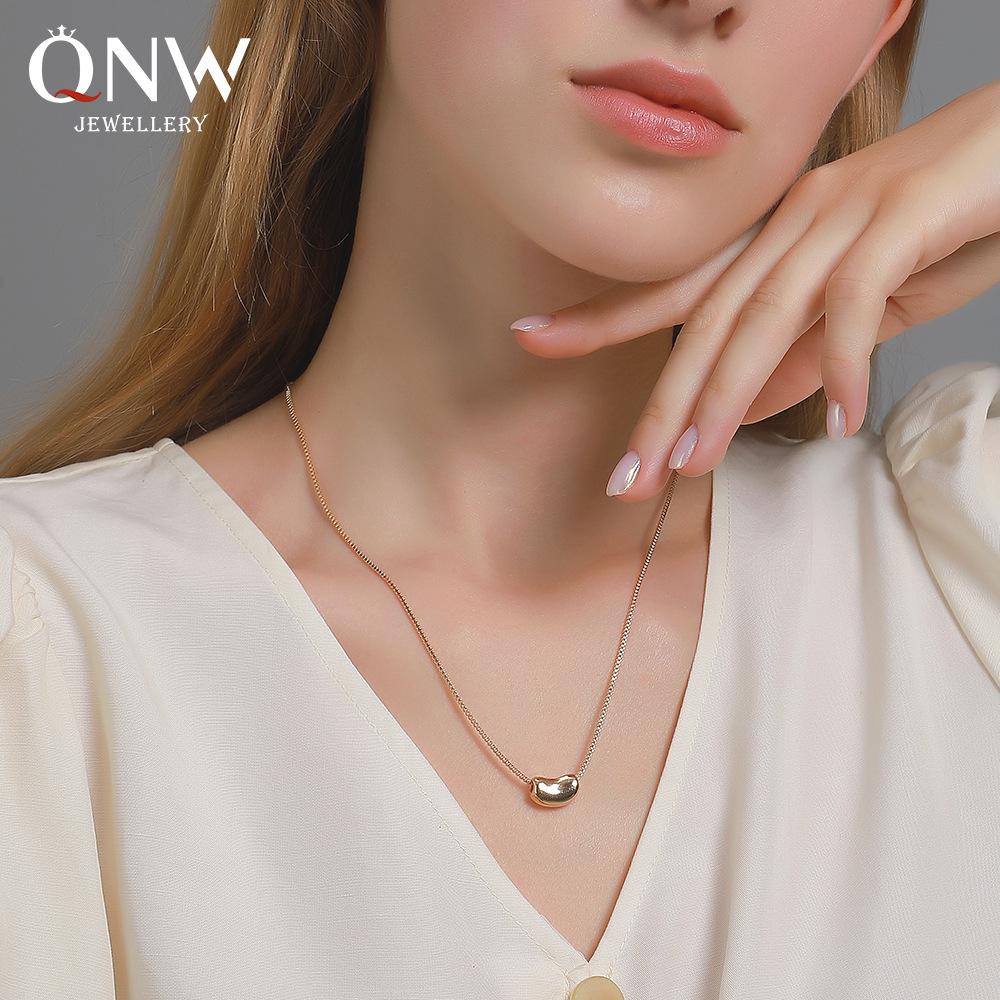 Niche design sense simple small bean necklace cold creative all-match pea collarbone chain